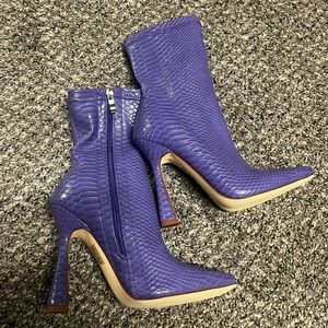 Sexy Purple Ankle Boots